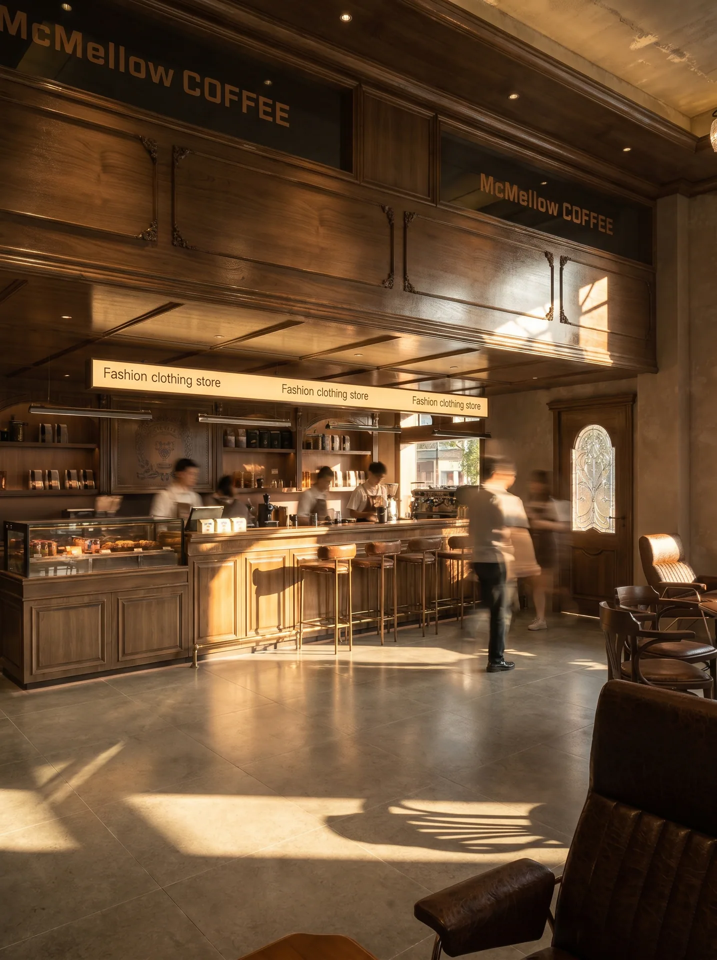 Retro light luxury compound coffee space project image